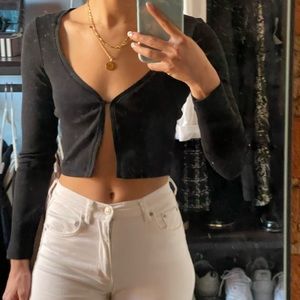 Black Cardigan Top from Zara